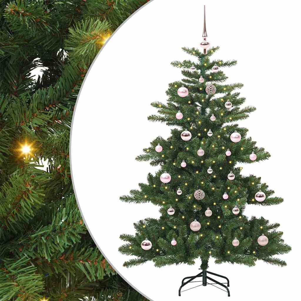 Umjetno božićno drvce s nogom Zelena 150 cm PVC i čelik
