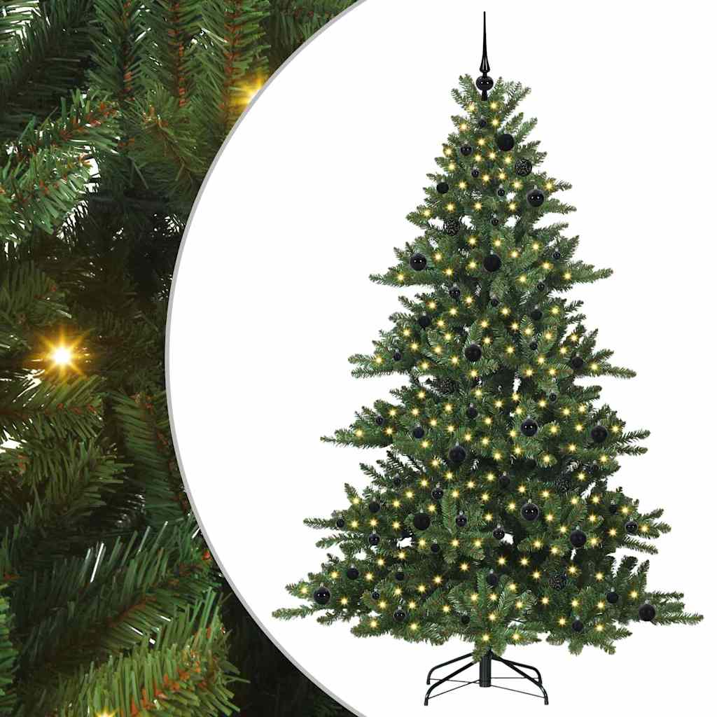 Umjetno božićno drvce s nogom Zelena 210 cm PVC i čelik