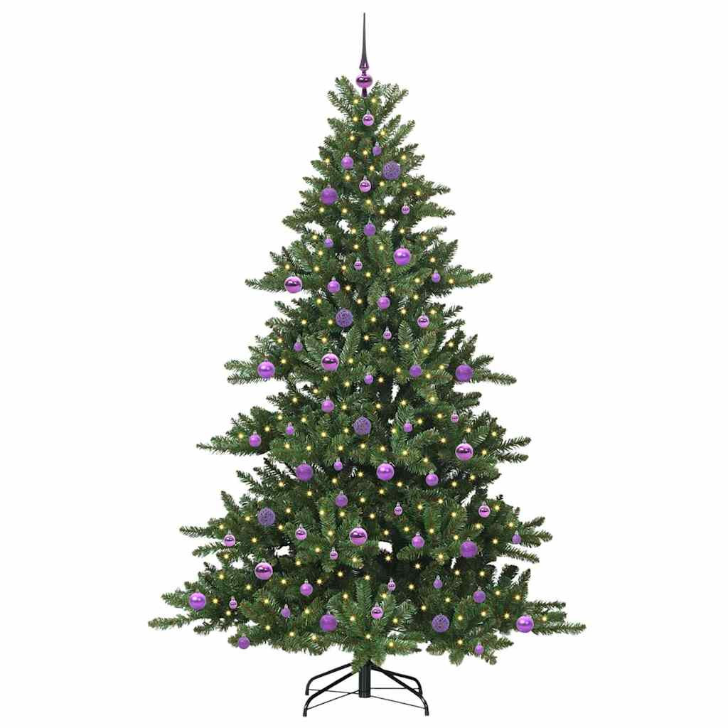 Umjetno božićno drvce s nogom Zelena 210 cm PVC i čelik