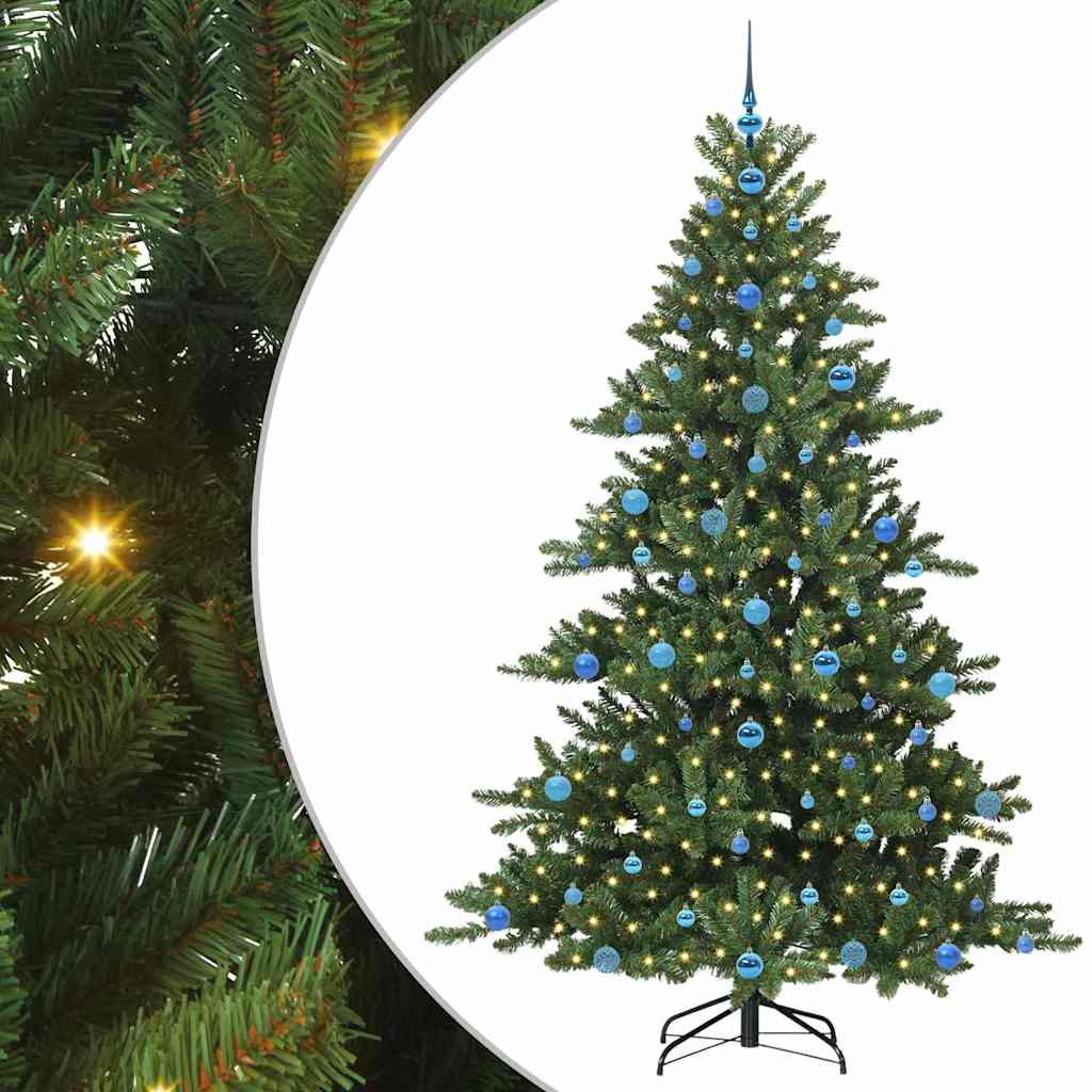 Umjetno božićno drvce s nogom Zelena 210 cm PVC i čelik
