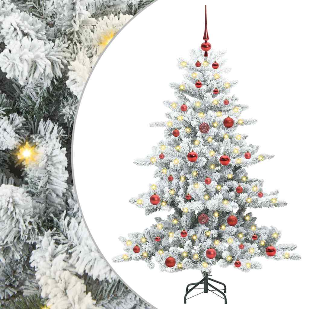 Umjetno božićno drvce s nogom Bijelo 150 cm PVC i čelik