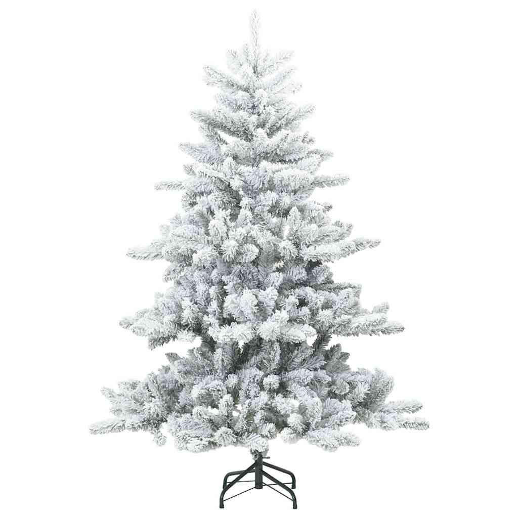 Umjetno božićno drvce s nogom Bijelo 150 cm PVC i čelik