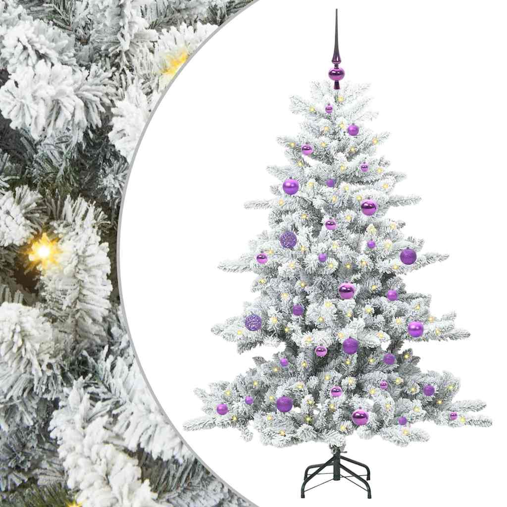 Umjetno božićno drvce s nogom Bijelo 150 cm PVC i čelik