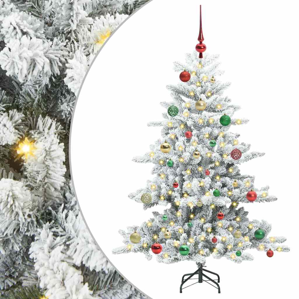 Umjetno božićno drvce s nogom Bijelo 150 cm PVC i čelik