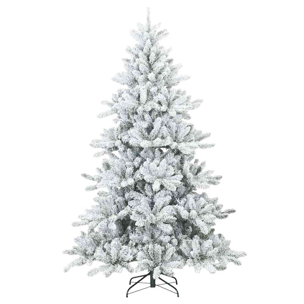 Umjetno božićno drvce s nogom Bijelo 210 cm PVC i čelik