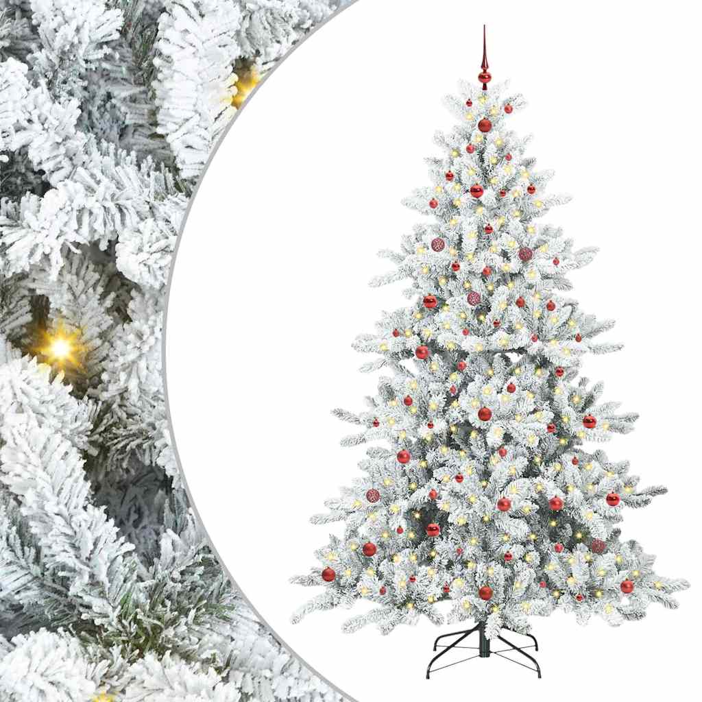 Umjetno božićno drvce s nogom Bijelo 240 cm PVC i čelik