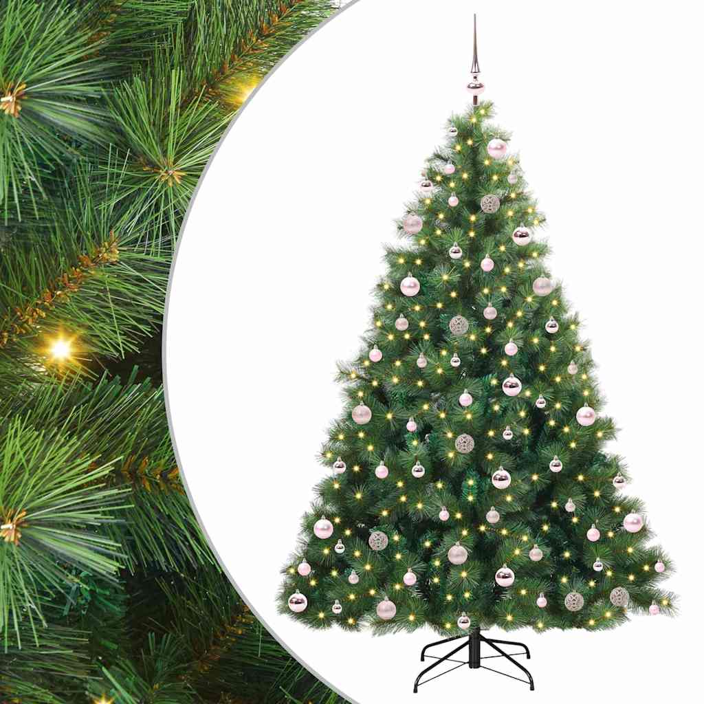 Umjetno božićno drvce s stalakom Zelena 210 cm PE i PVC 130 x 130 x 210 cm