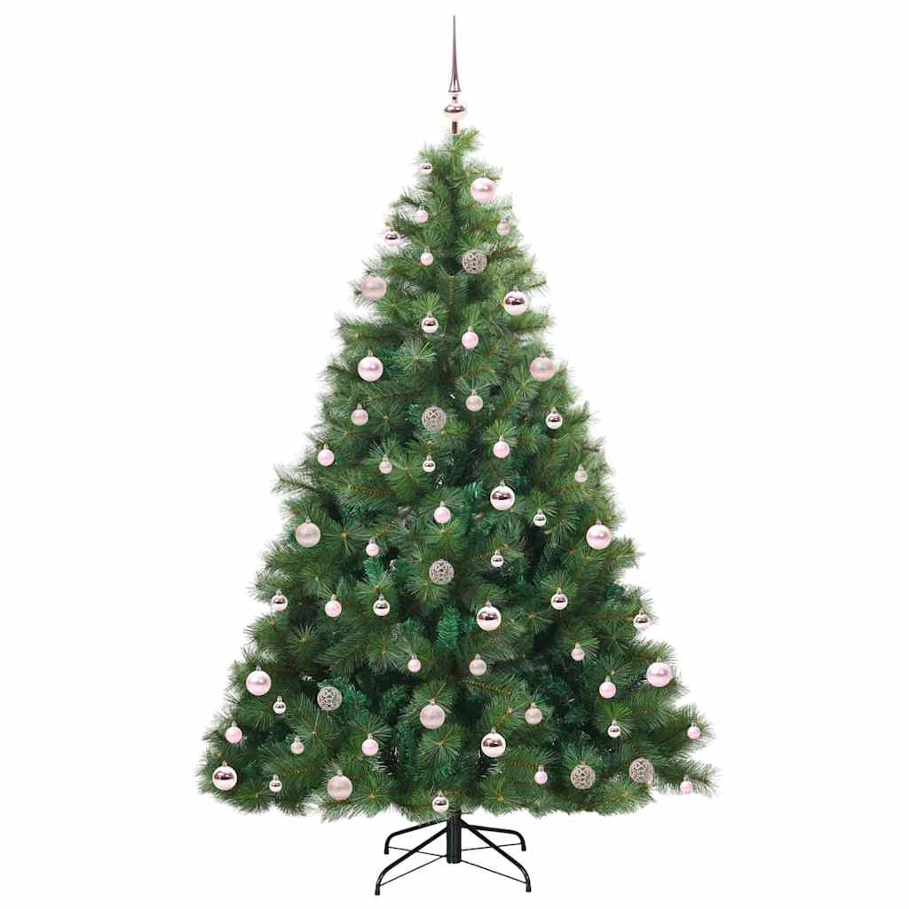 Umjetno božićno drvce s stalakom Zelena 210 cm PE i PVC 130 x 130 x 210 cm