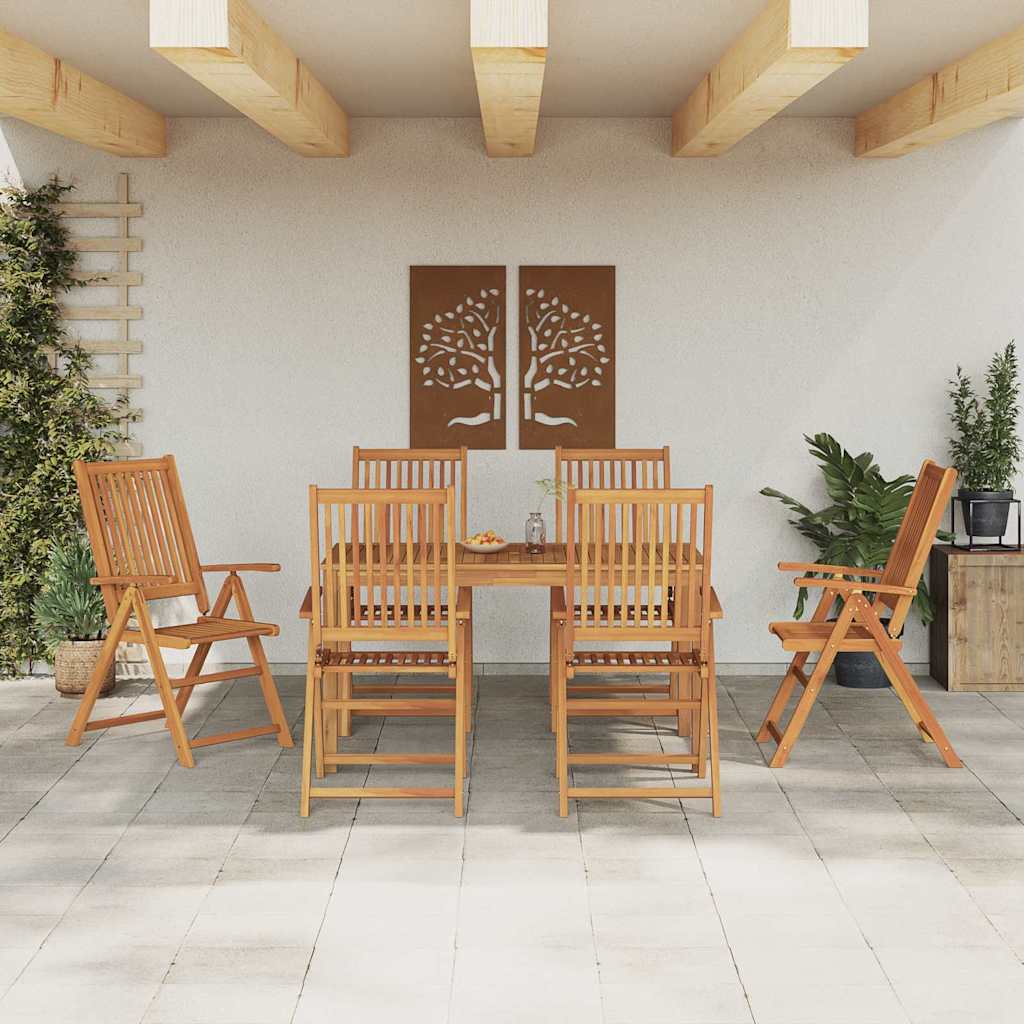 7-Piece Garden Dining Set Čvrsto drvo akacije