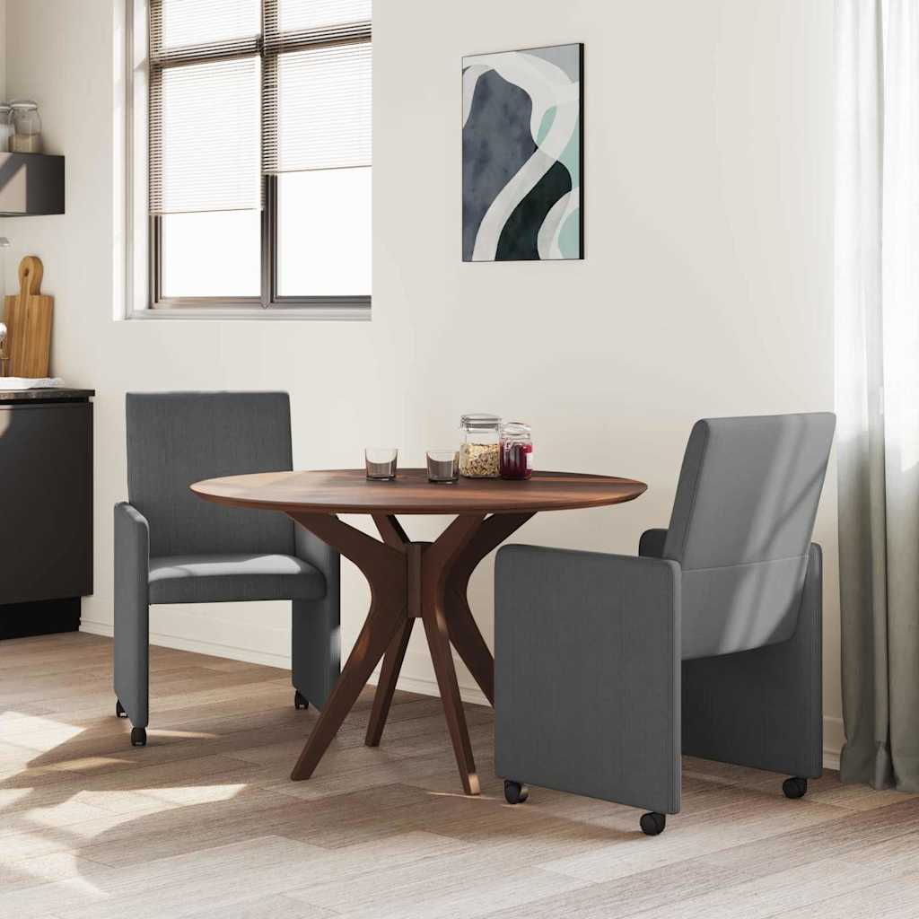 Blagovačke stolice s kotačima 2 pcs Tamno siva 57 x 66 x 94 cm