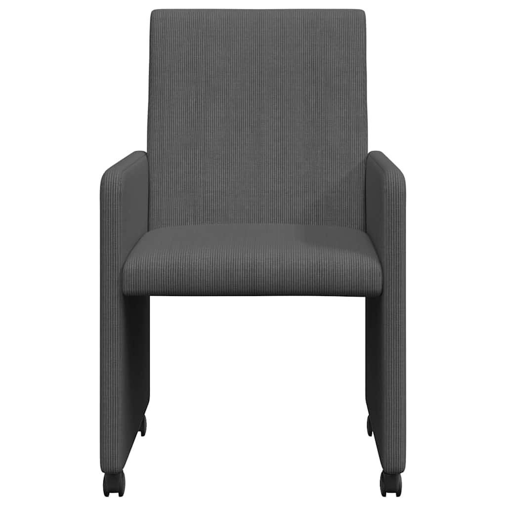 Blagovačke stolice s kotačima 2 pcs Tamno siva 57 x 66 x 94 cm