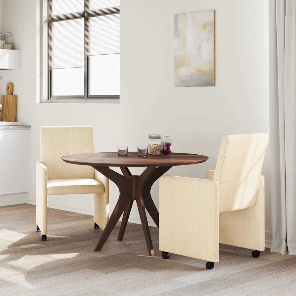 Blagovačke stolice s kotačima 2 pcs Krema 57 x 66 x 94 cm