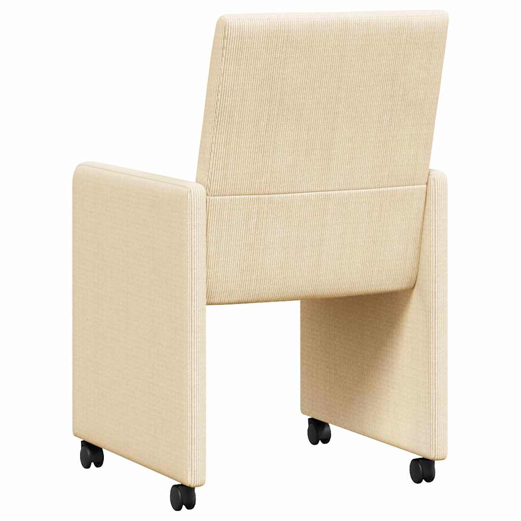 Blagovačke stolice s kotačima 2 pcs Krema 57 x 66 x 94 cm