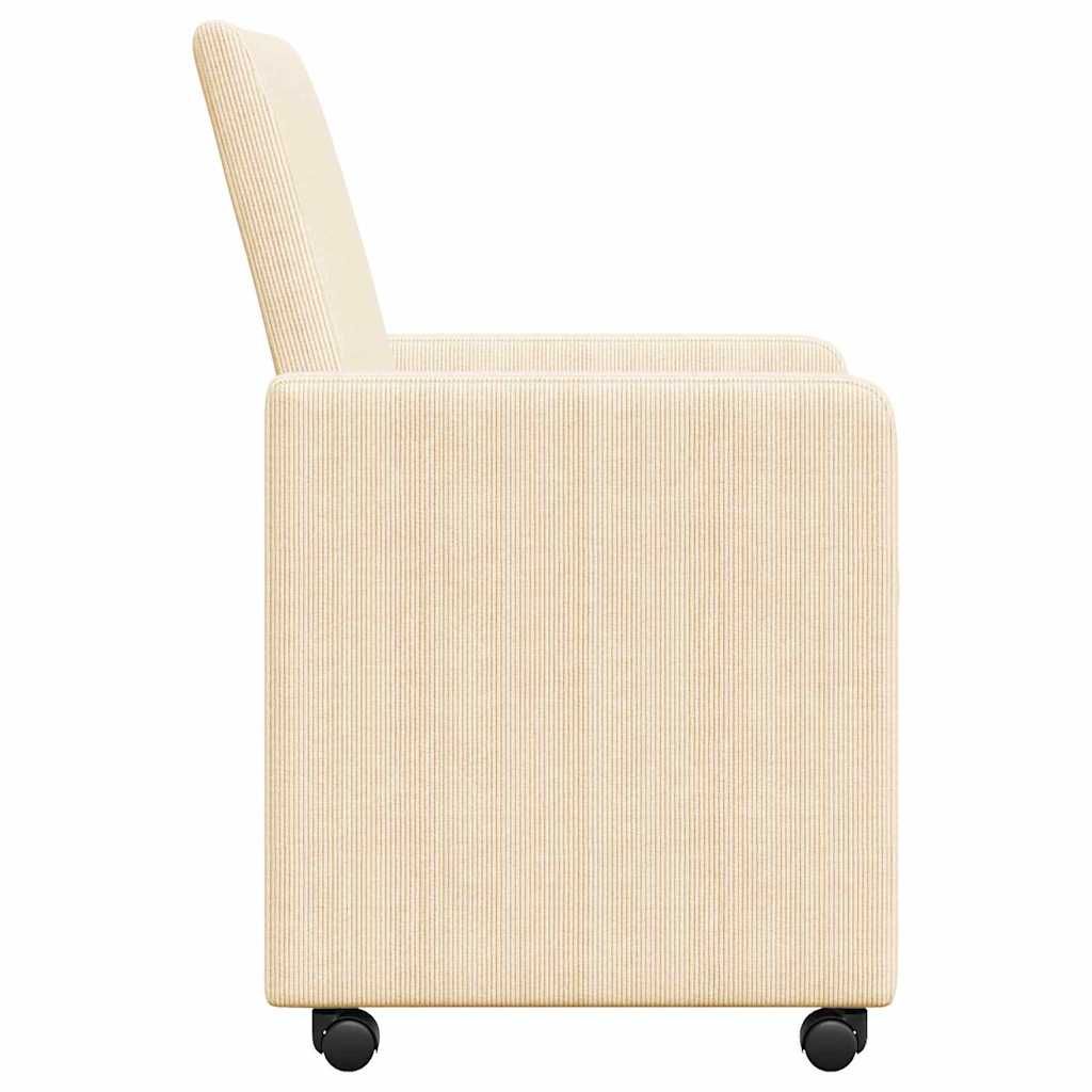 Blagovačke stolice s kotačima 2 pcs Krema 57 x 66 x 94 cm