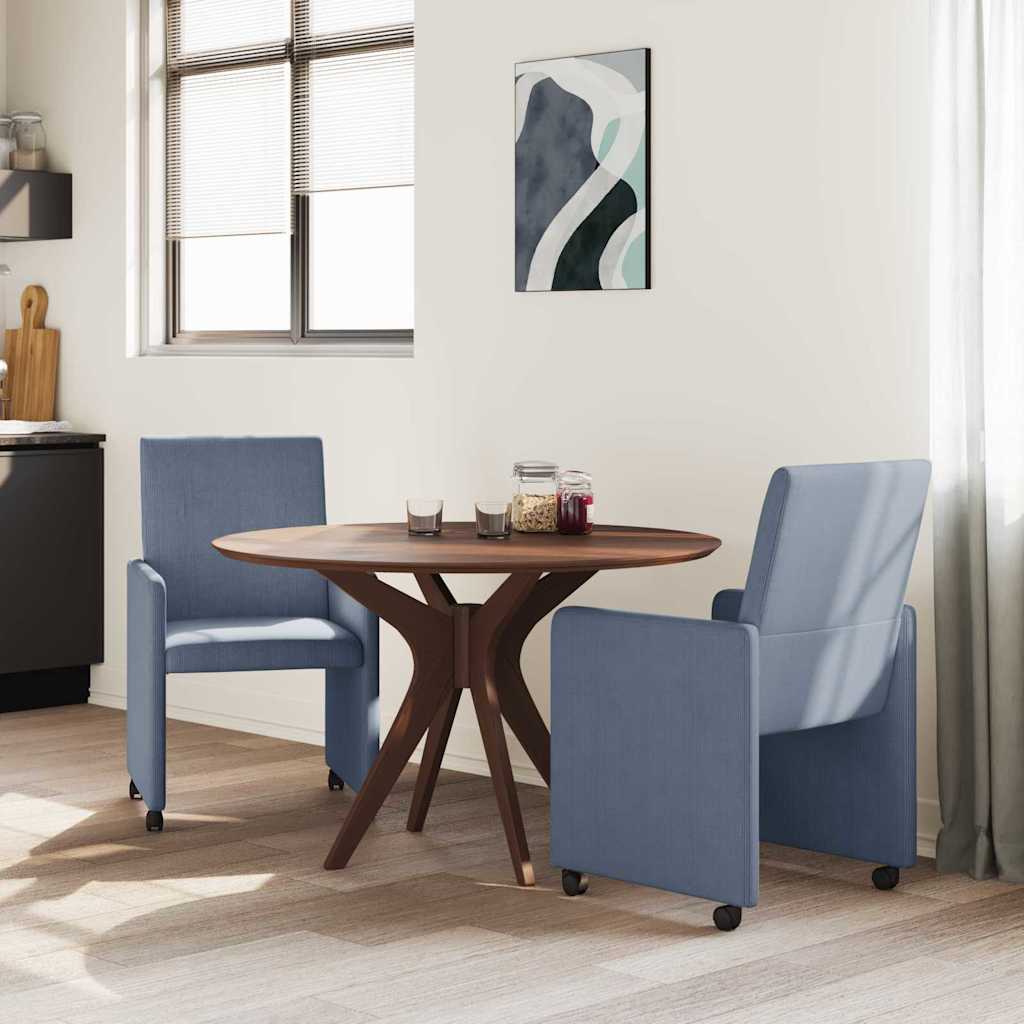 Blagovačke stolice s kotačima 2 pcs Plava 57 x 66 x 94 cm