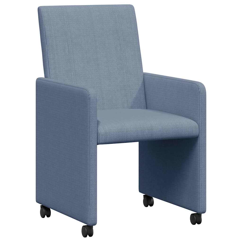 Blagovačke stolice s kotačima 2 pcs Plava 57 x 66 x 94 cm