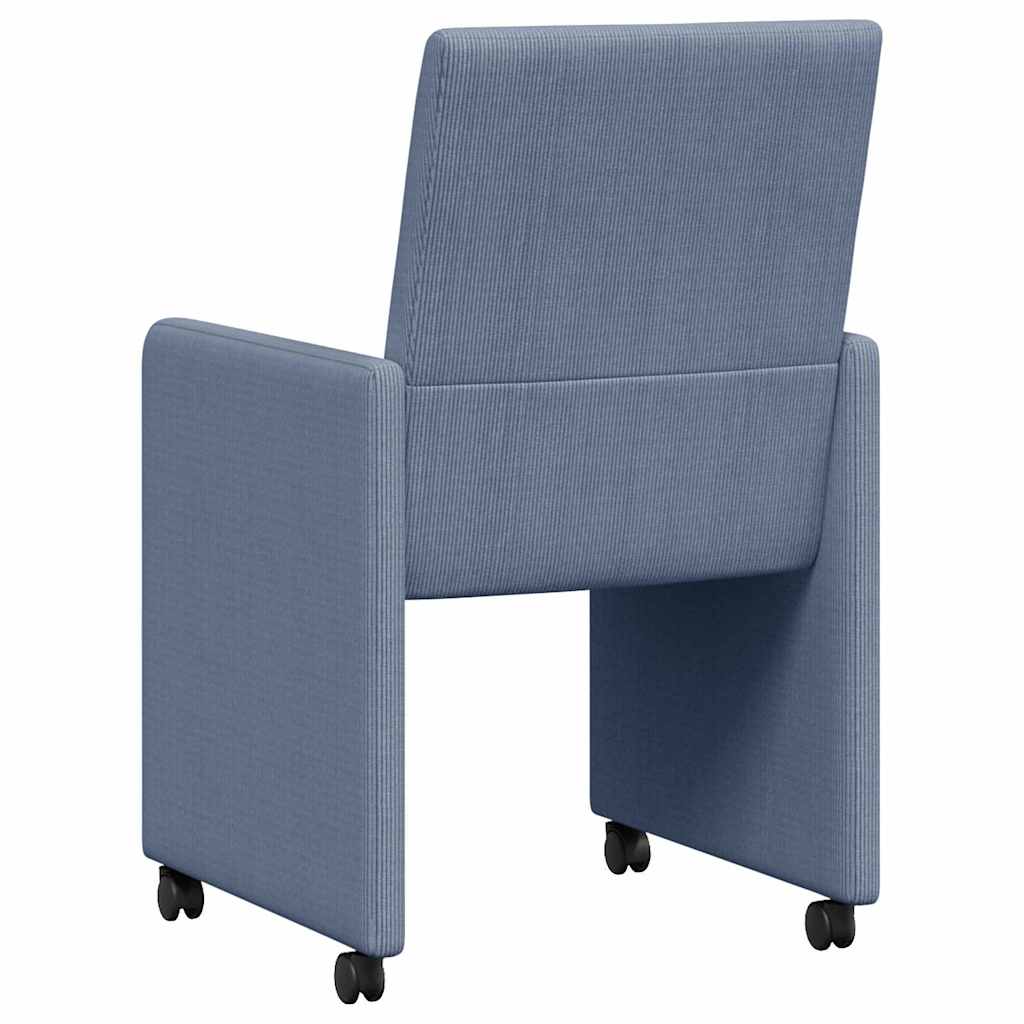 Blagovačke stolice s kotačima 2 pcs Plava 57 x 66 x 94 cm