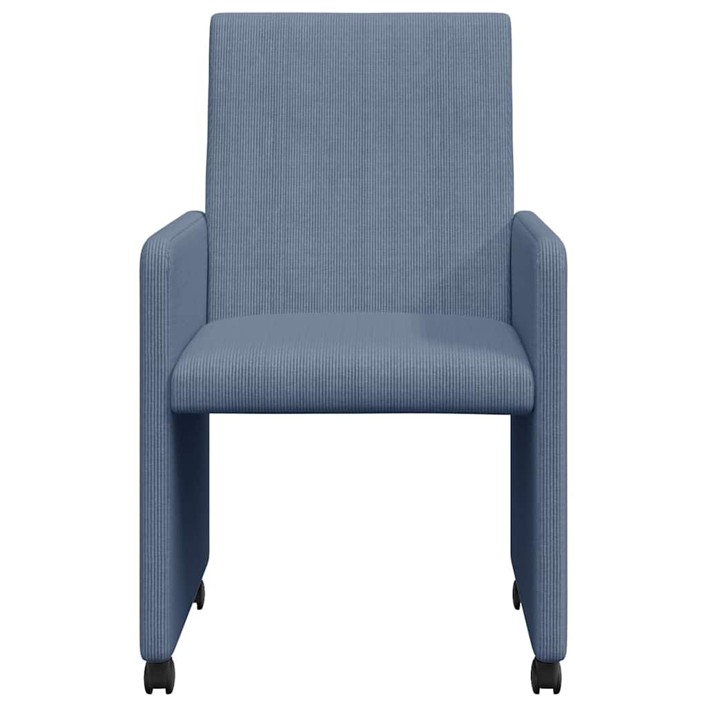 Blagovačke stolice s kotačima 2 pcs Plava 57 x 66 x 94 cm