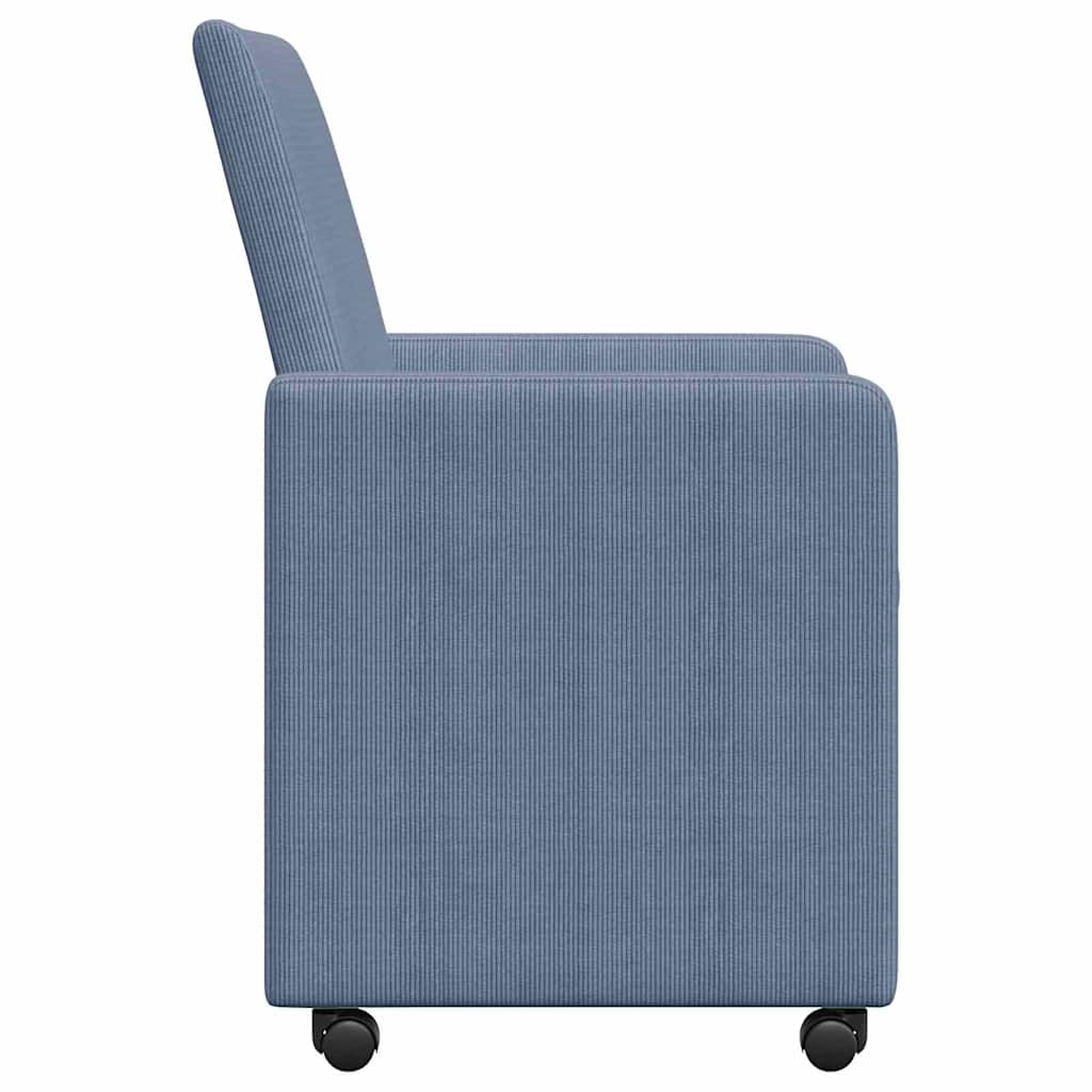 Blagovačke stolice s kotačima 2 pcs Plava 57 x 66 x 94 cm