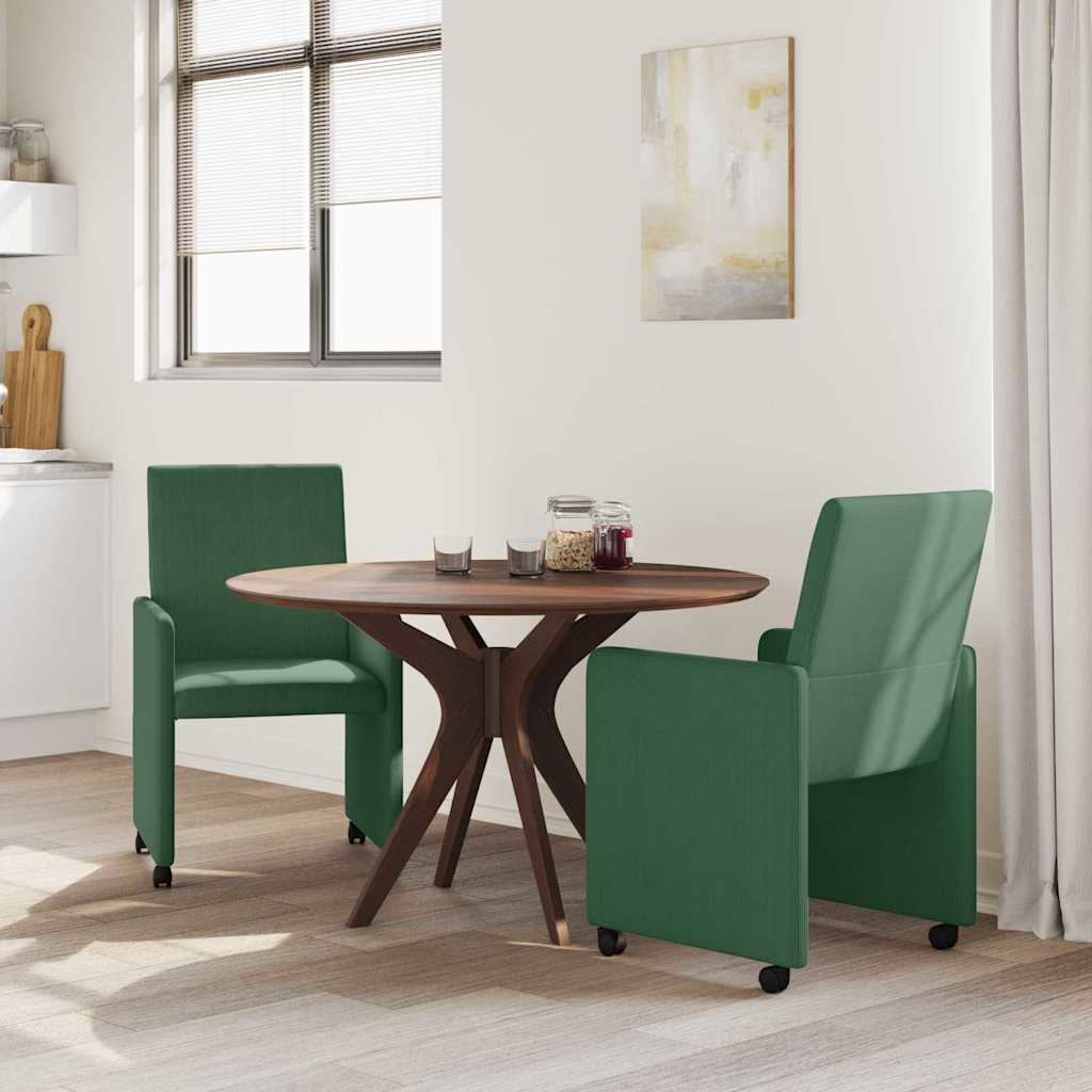 Blagovačke stolice s kotačima 2 pcs Siva zelena 57 x 66 x 94 cm