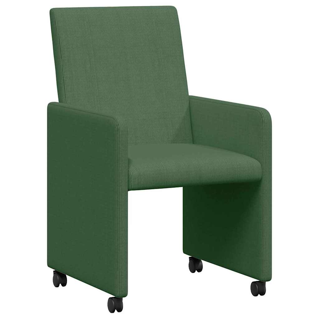 Blagovačke stolice s kotačima 2 pcs Siva zelena 57 x 66 x 94 cm