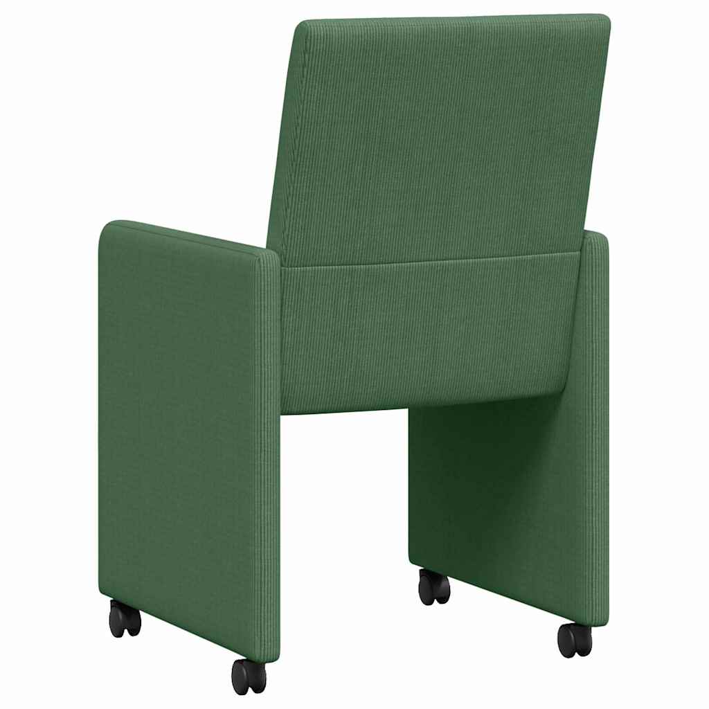 Blagovačke stolice s kotačima 2 pcs Siva zelena 57 x 66 x 94 cm