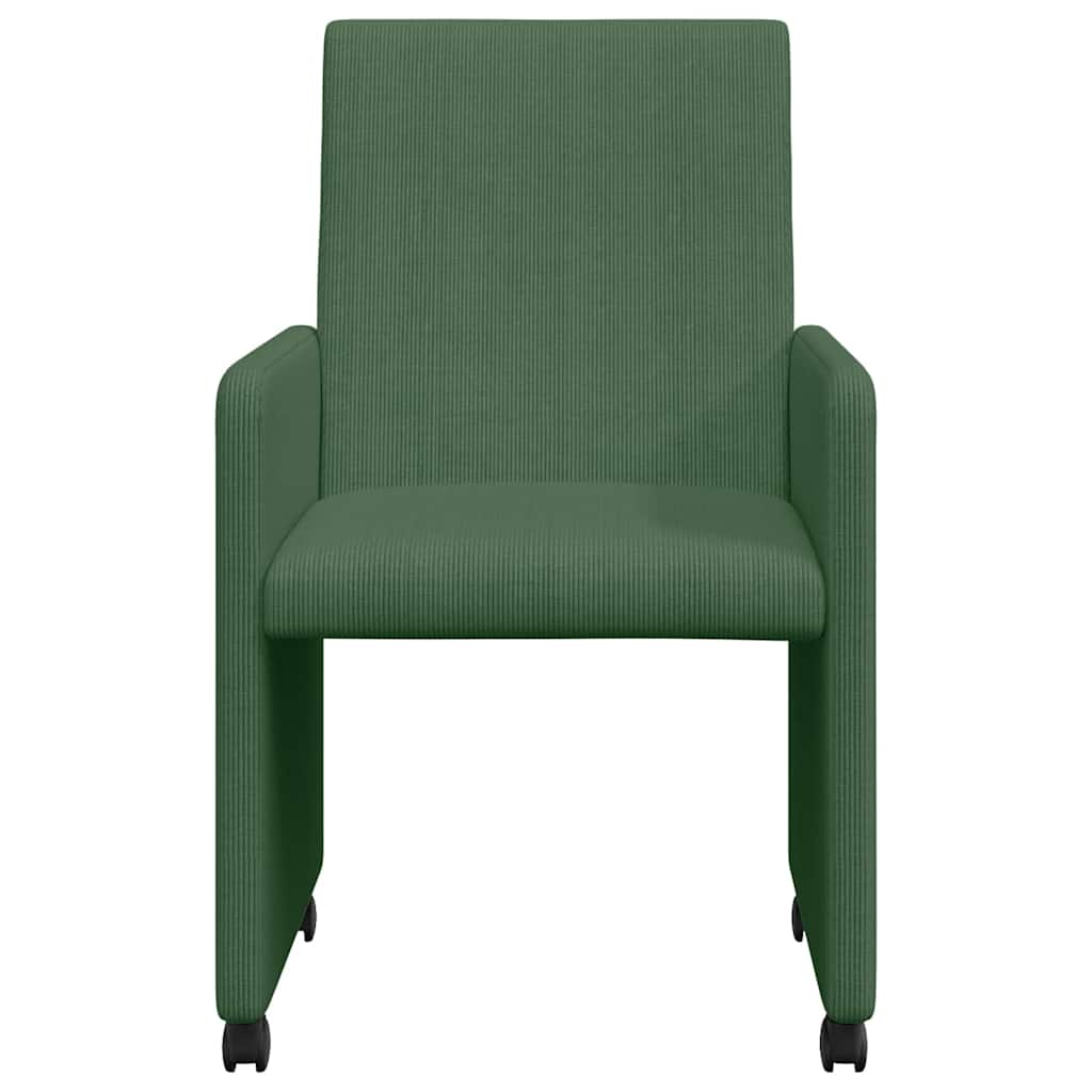 Blagovačke stolice s kotačima 2 pcs Siva zelena 57 x 66 x 94 cm