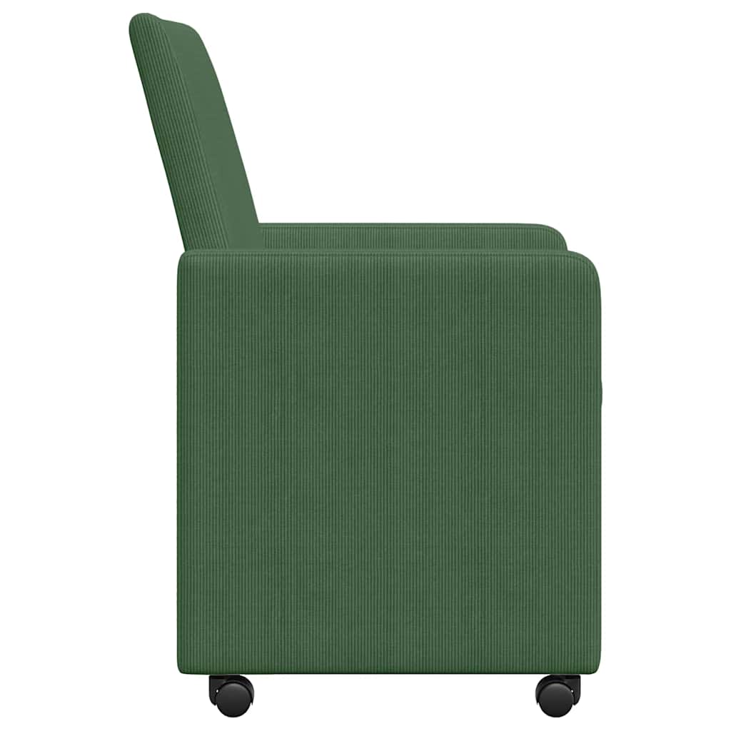 Blagovačke stolice s kotačima 2 pcs Siva zelena 57 x 66 x 94 cm