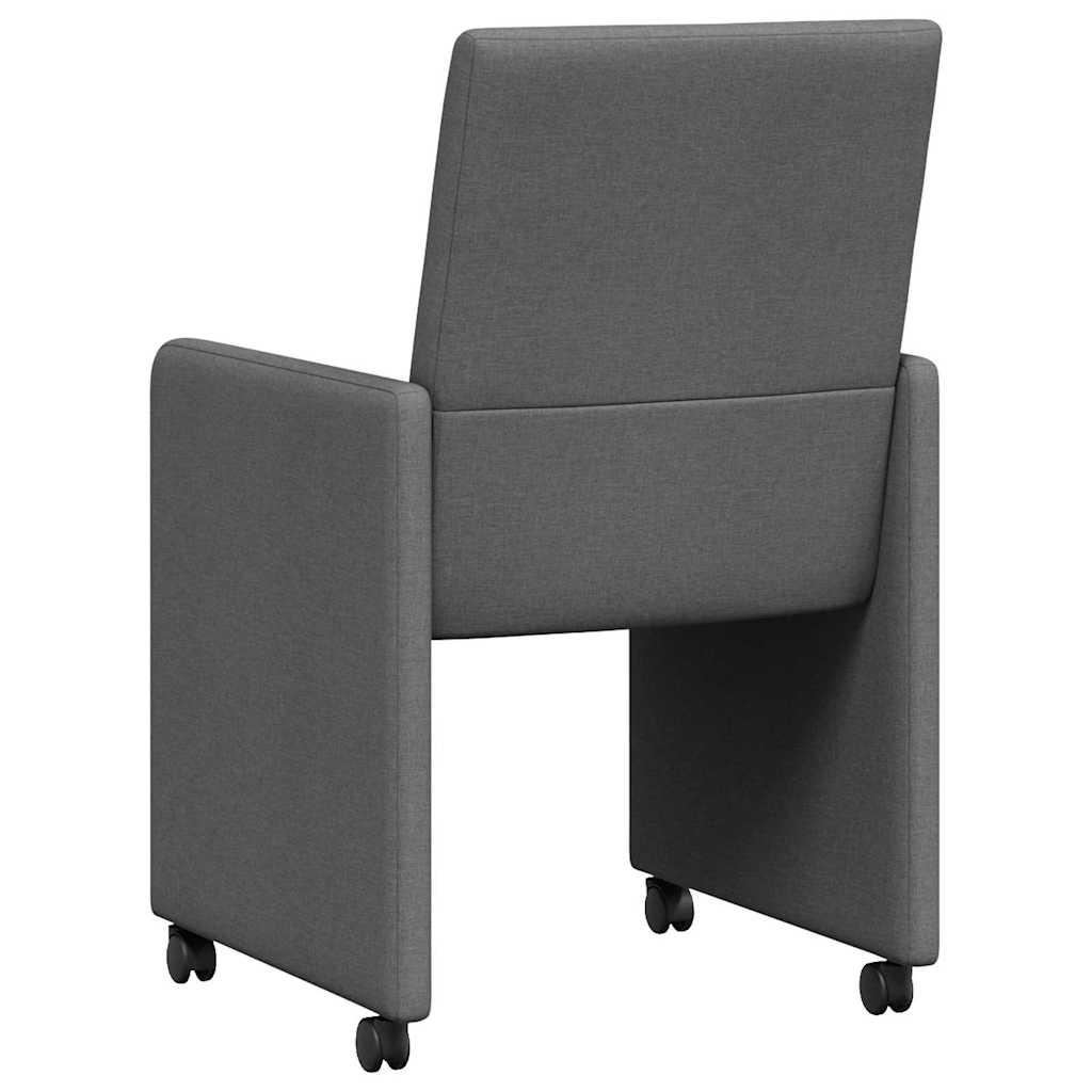 Blagovačke stolice s kotačima 2 pcs Tamno siva 57 x 66 x 94 cm