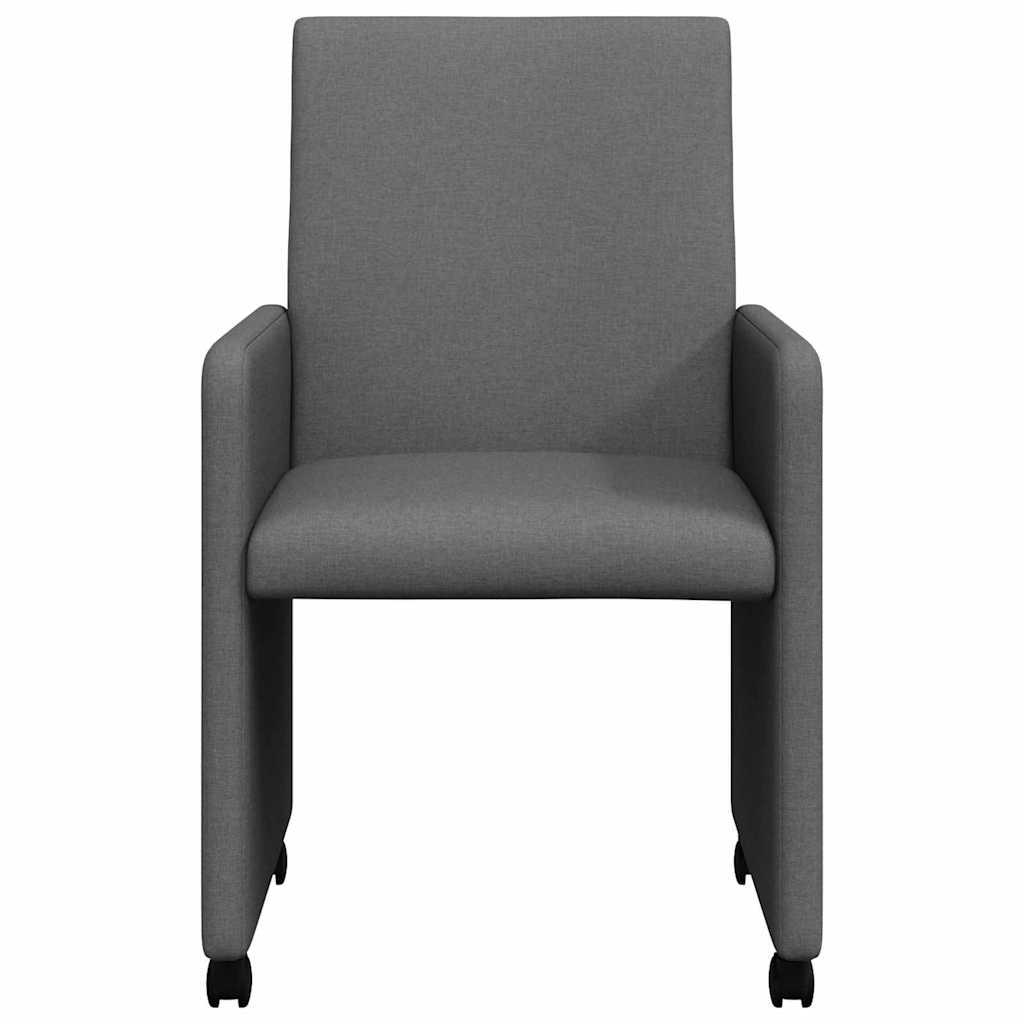 Blagovačke stolice s kotačima 2 pcs Tamno siva 57 x 66 x 94 cm