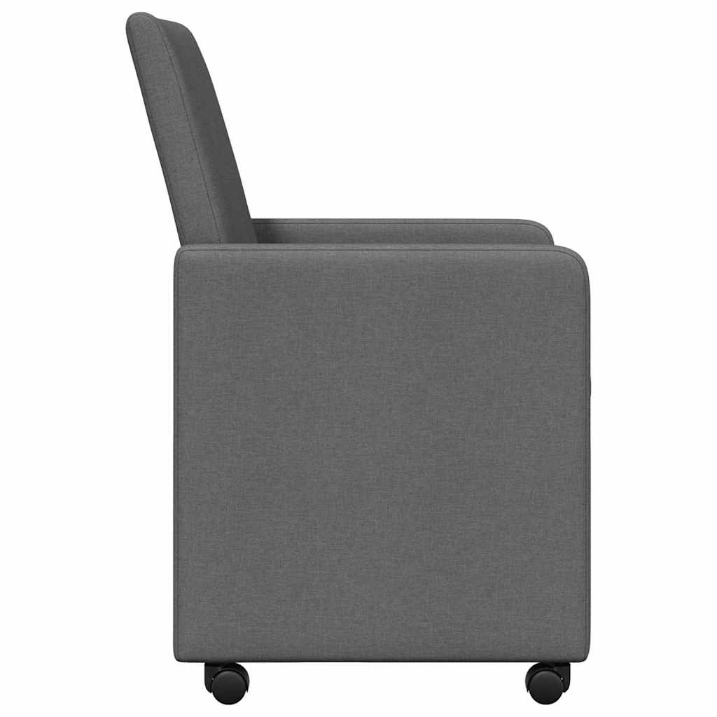 Blagovačke stolice s kotačima 2 pcs Tamno siva 57 x 66 x 94 cm