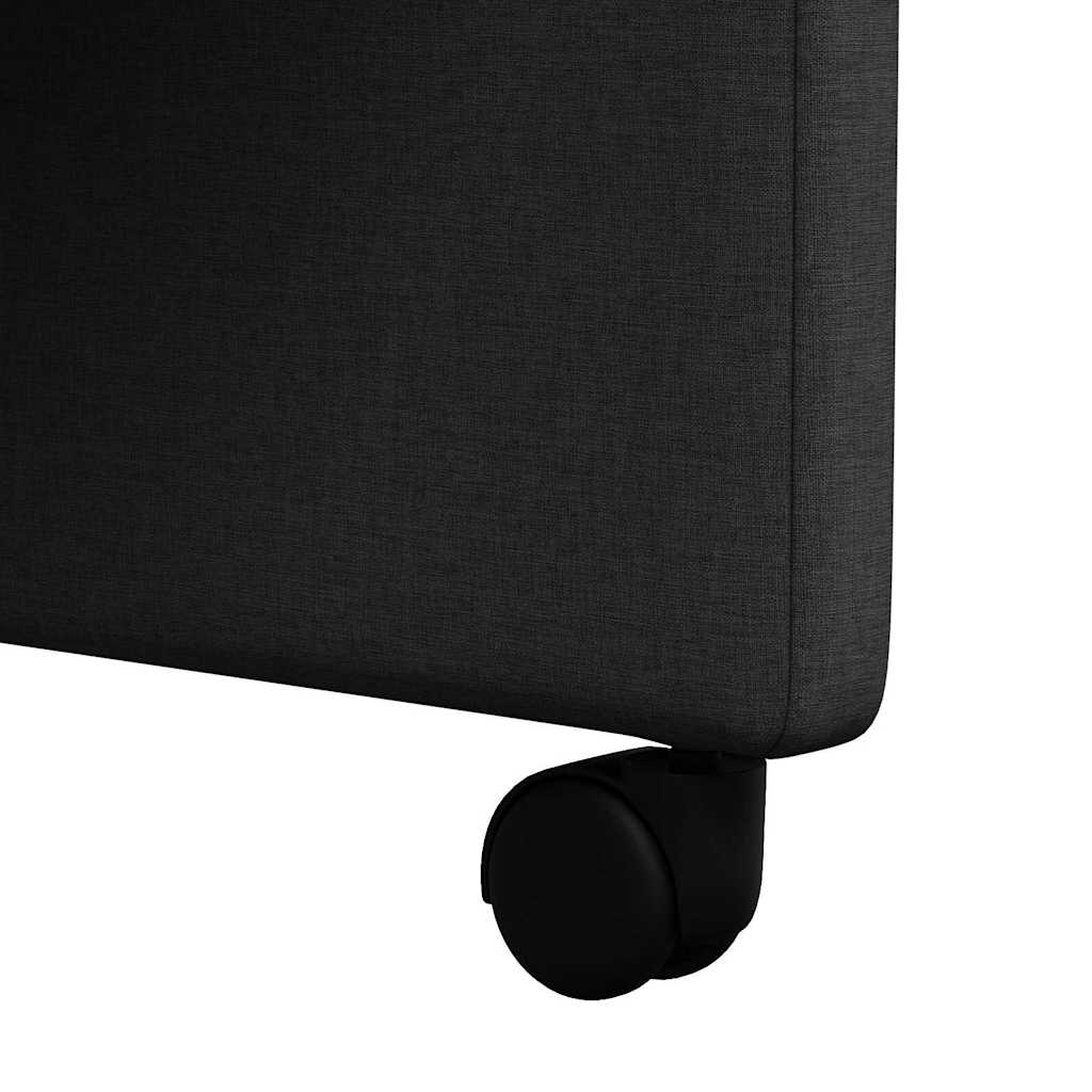 Blagovačke stolice s kotačima 2 pcs Crna 57 x 66 x 94 cm