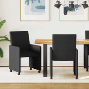 Blagovačke stolice s kotačima 2 pcs Crna 57 x 66 x 94 cm