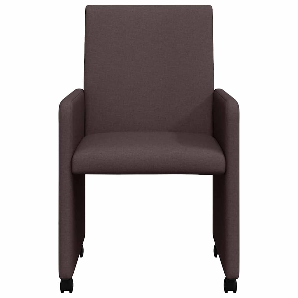 Blagovačke stolice s kotačima 2 pcs Tamno smeđa 57 x 66 x 94 cm