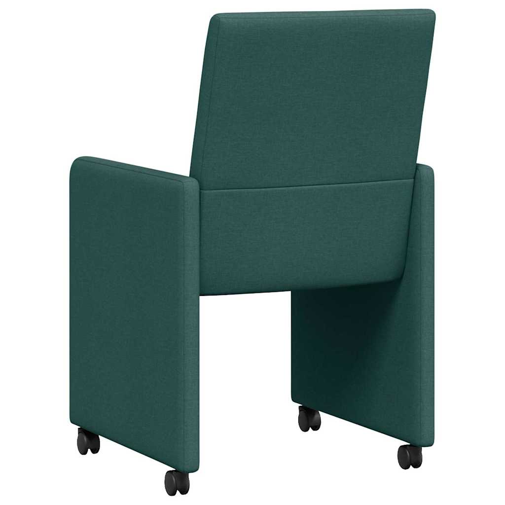 Blagovačke stolice s kotačima 2 pcs Tamnozelena 57 x 66 x 94 cm