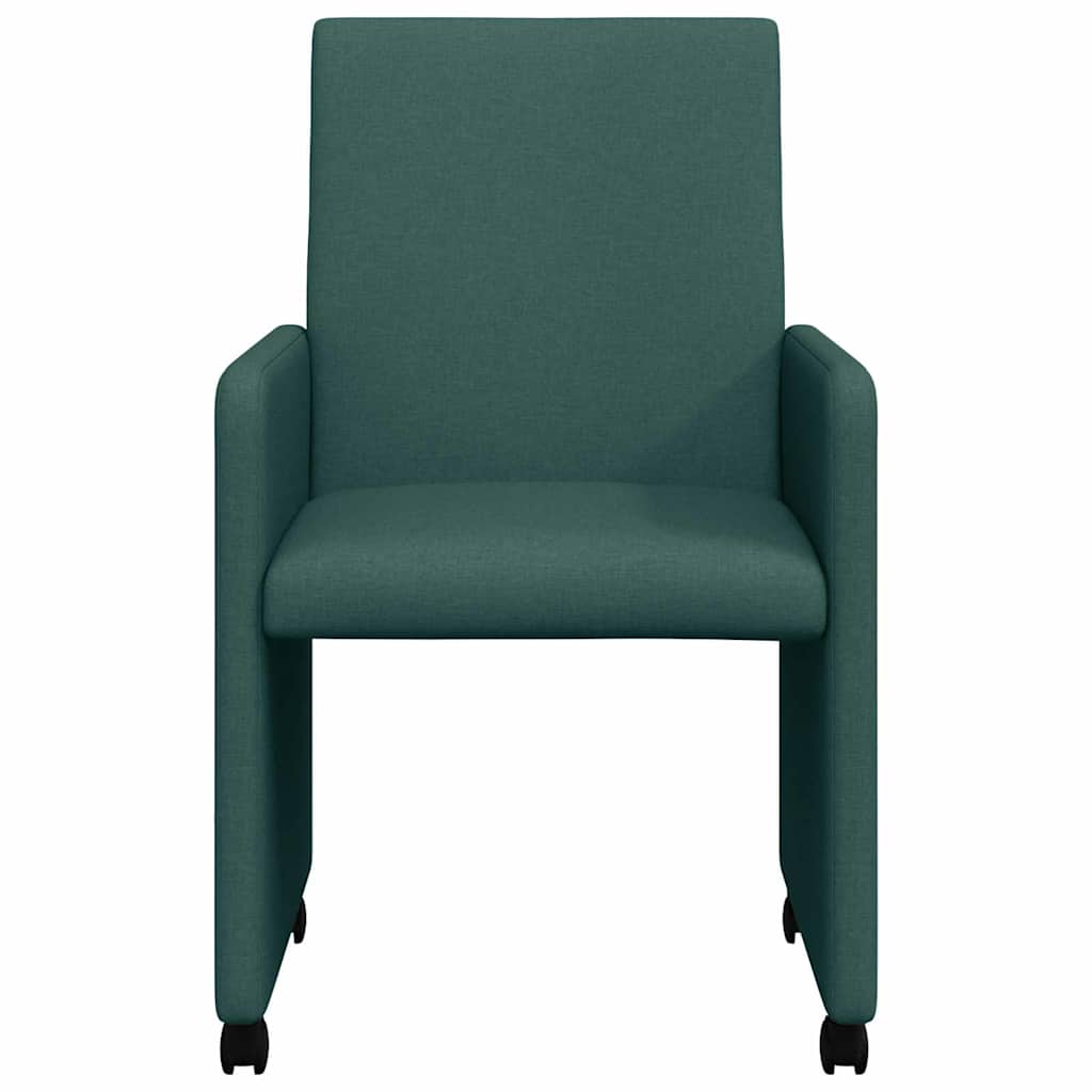 Blagovačke stolice s kotačima 2 pcs Tamnozelena 57 x 66 x 94 cm
