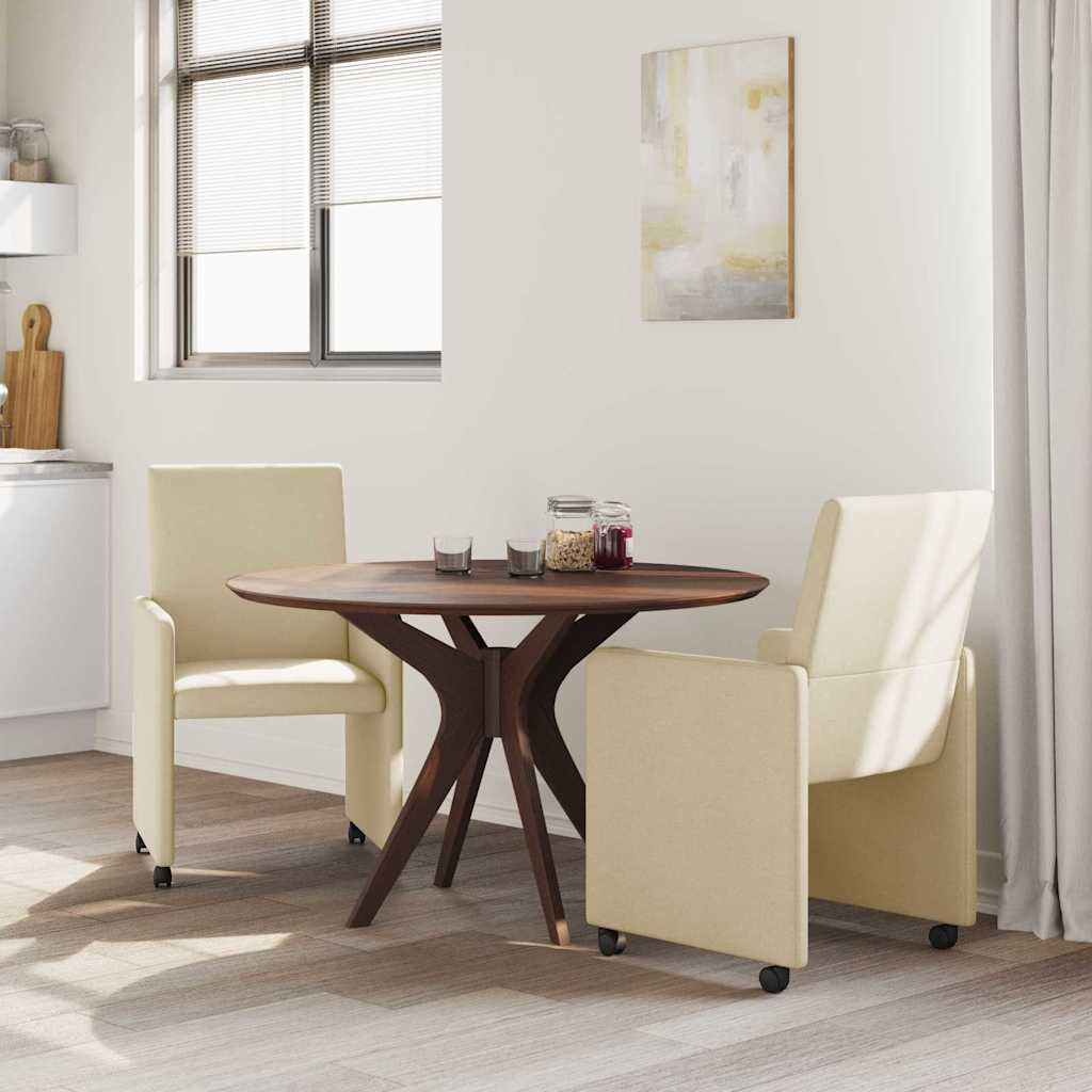 Blagovačke stolice s kotačima 2 pcs Krema 57 x 66 x 94 cm