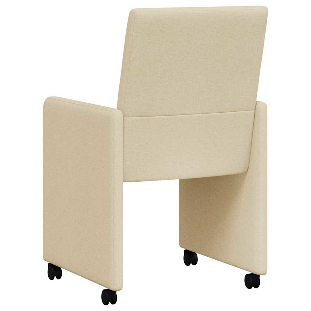 Blagovačke stolice s kotačima 2 pcs Krema 57 x 66 x 94 cm
