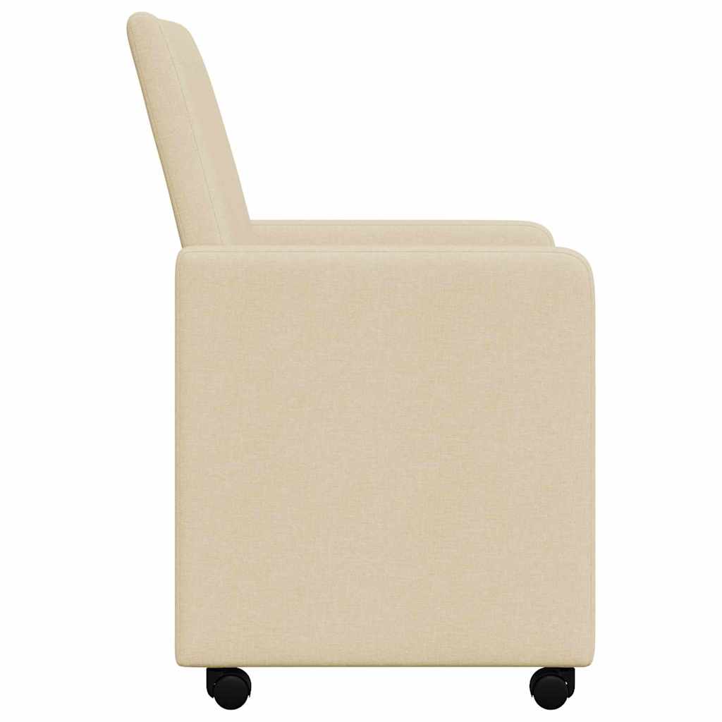 Blagovačke stolice s kotačima 2 pcs Krema 57 x 66 x 94 cm