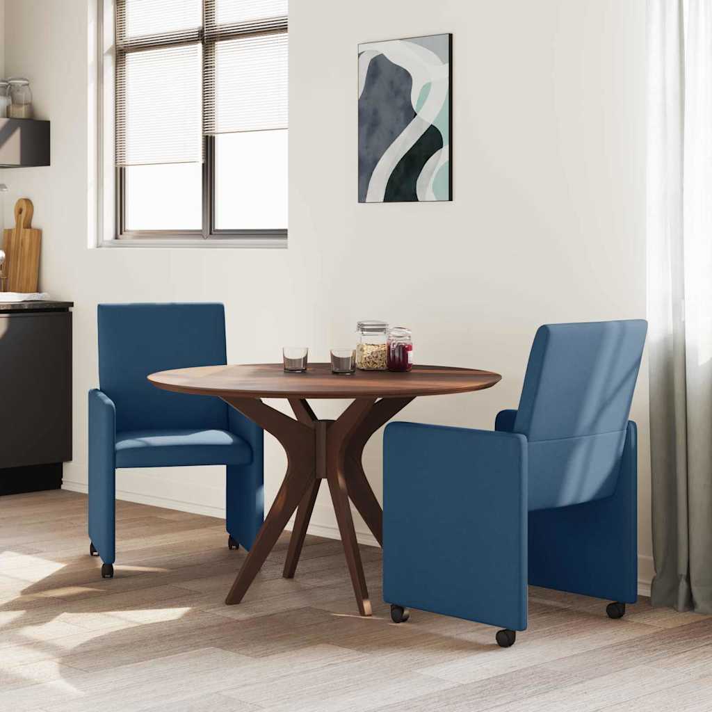 Blagovačke stolice s kotačima 2 pcs Plava 57 x 66 x 94 cm