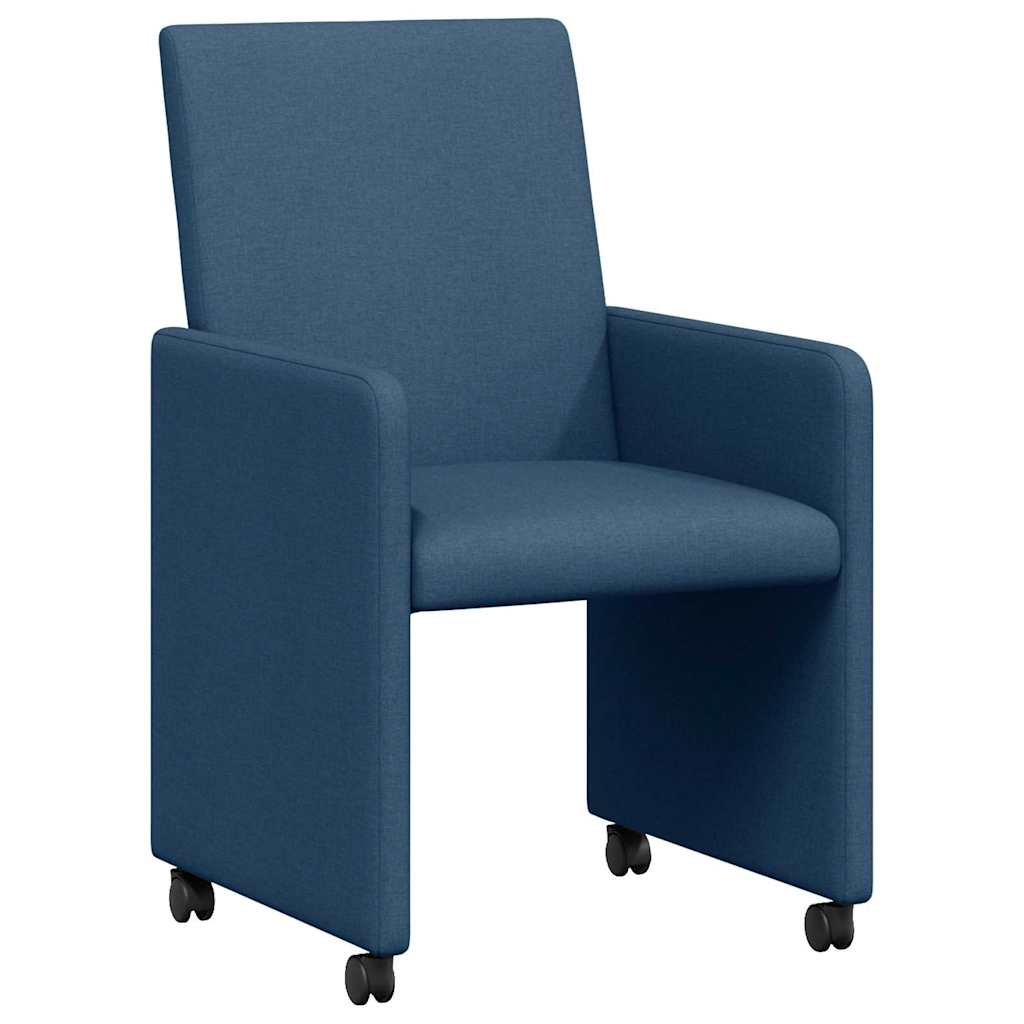 Blagovačke stolice s kotačima 2 pcs Plava 57 x 66 x 94 cm