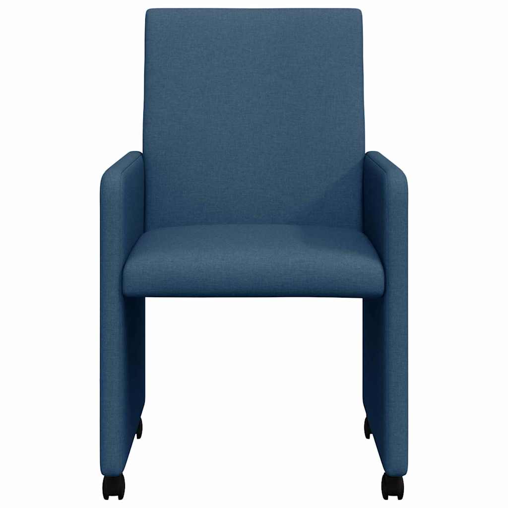 Blagovačke stolice s kotačima 2 pcs Plava 57 x 66 x 94 cm