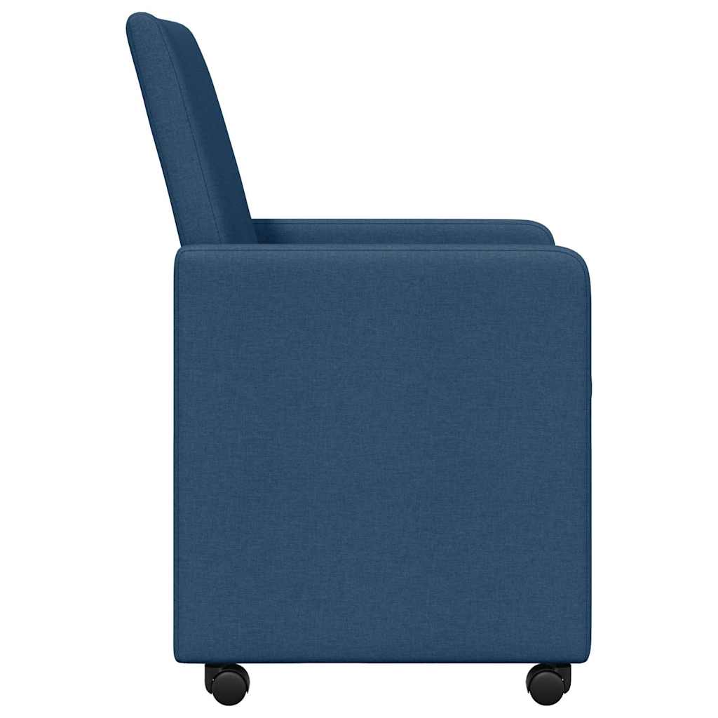Blagovačke stolice s kotačima 2 pcs Plava 57 x 66 x 94 cm