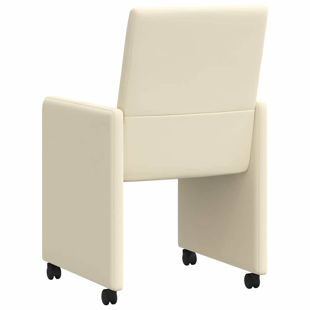 Blagovačke stolice s kotačima 2 pcs Krema 57 x 66 x 94 cm