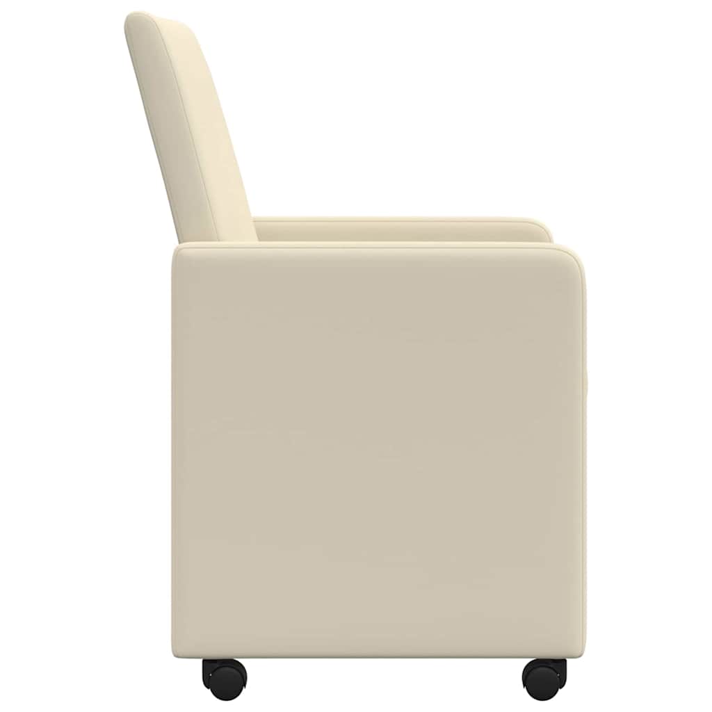 Blagovačke stolice s kotačima 2 pcs Krema 57 x 66 x 94 cm