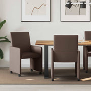 Blagovačke stolice s kotačima 2 pcs Smeđa 57 x 66 x 94 cm