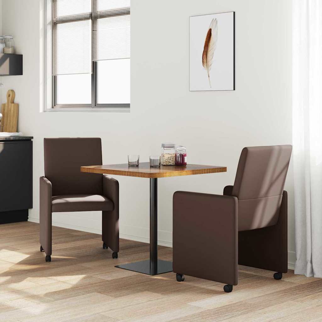 Blagovačke stolice s kotačima 2 pcs Smeđa 57 x 66 x 94 cm