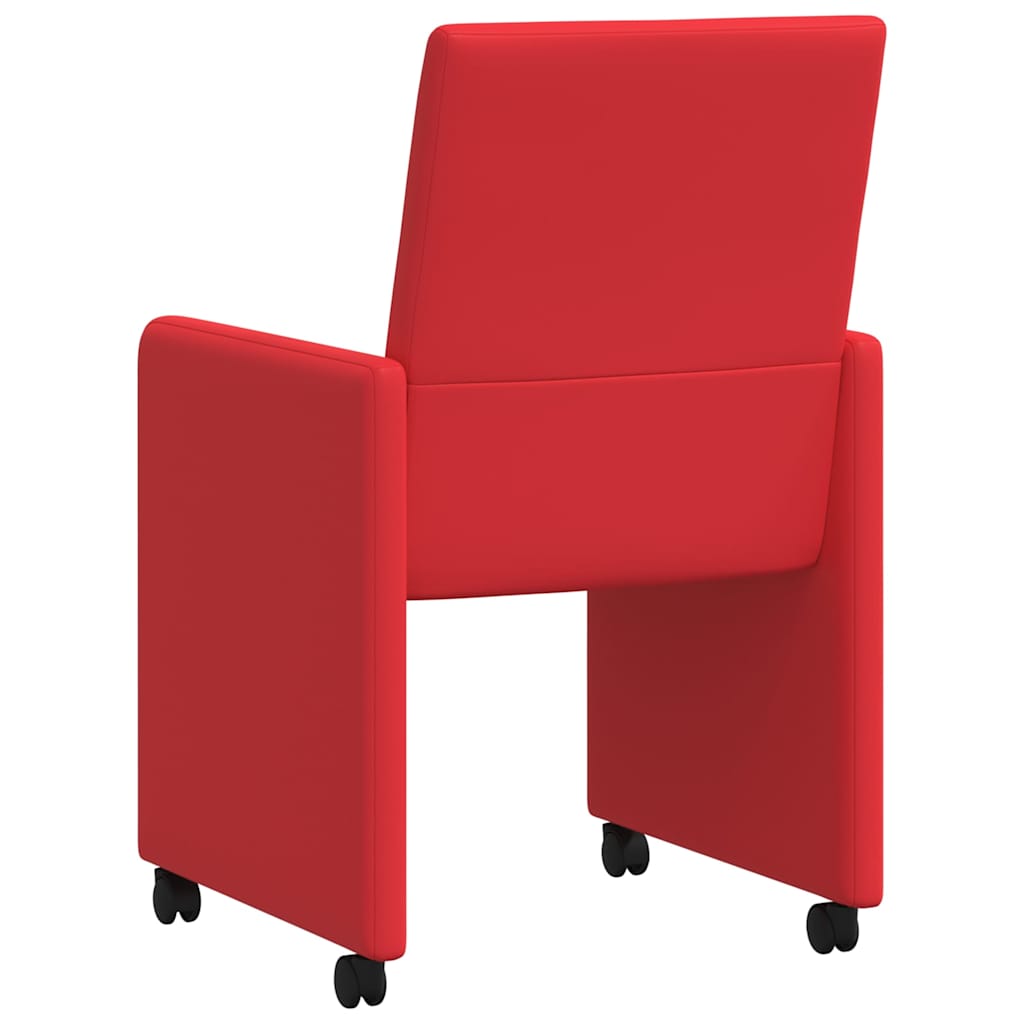 Blagovačke stolice s kotačima 2 pcs Crvena 57 x 66 x 94 cm