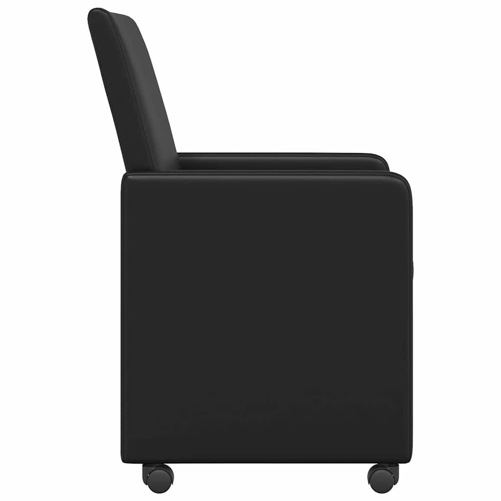 Blagovačke stolice s kotačima 2 pcs Crna 57 x 66 x 94 cm