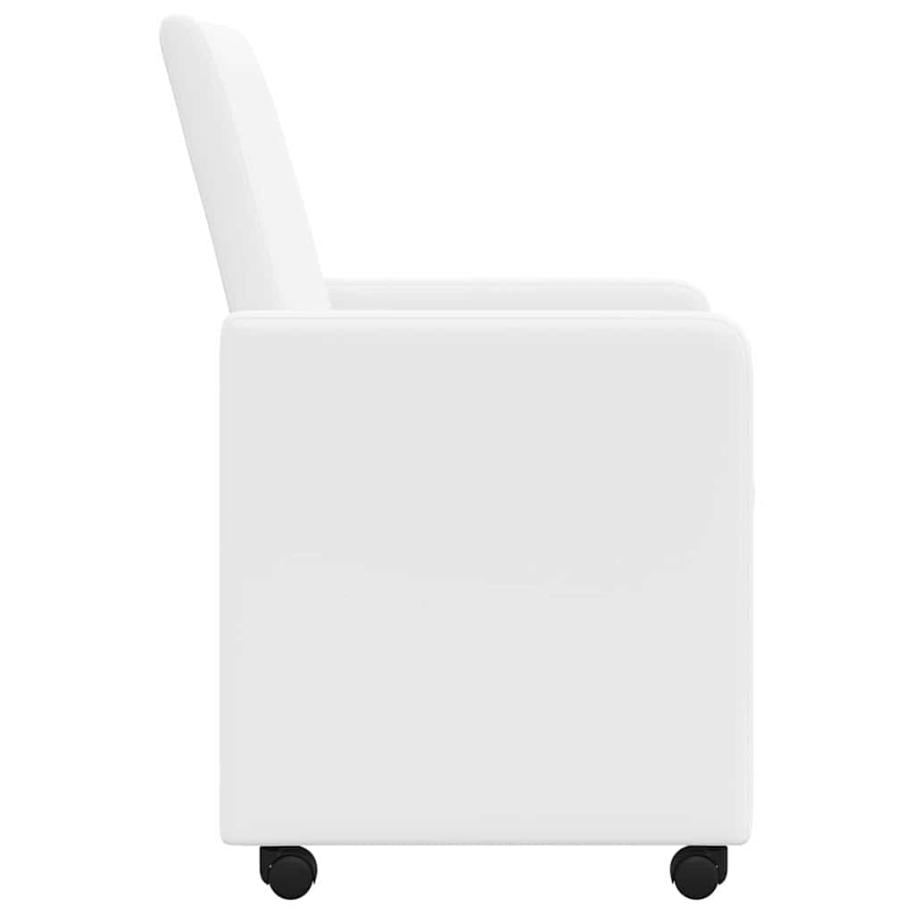 Blagovačke stolice s kotačima 2 pcs Bijelo 57 x 66 x 94 cm